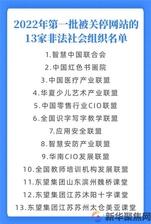 13家非法社会组织网站，关停！